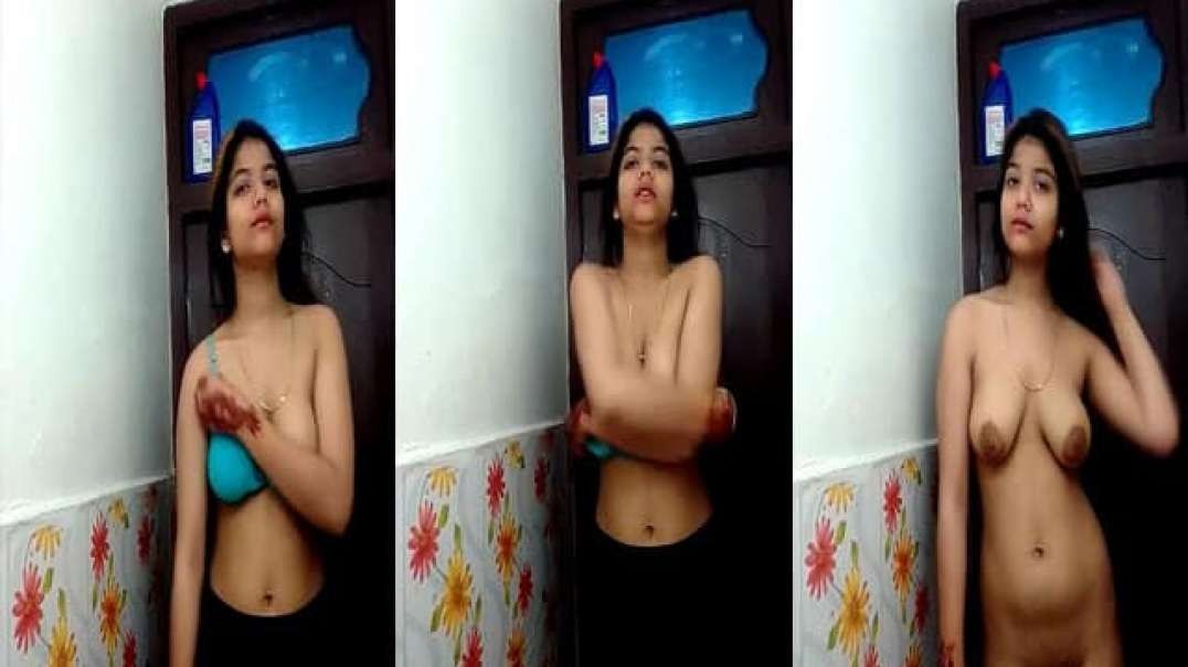 Sexy Indian Girl Striptease Video In The Bathroom