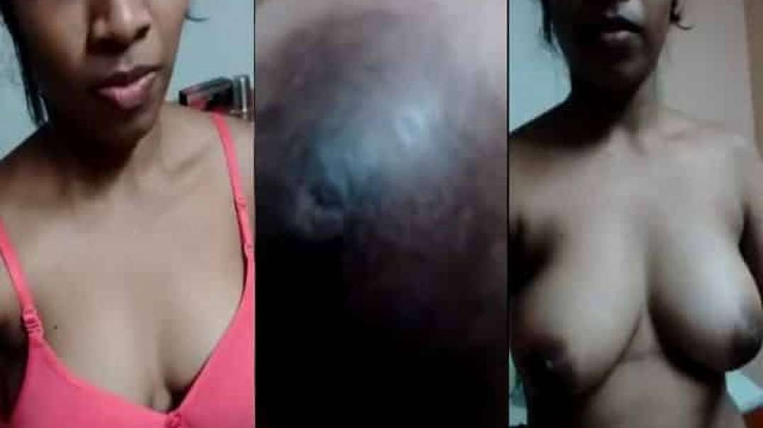 Dusky Desi Girl Selfie Video For Her Boyfriend