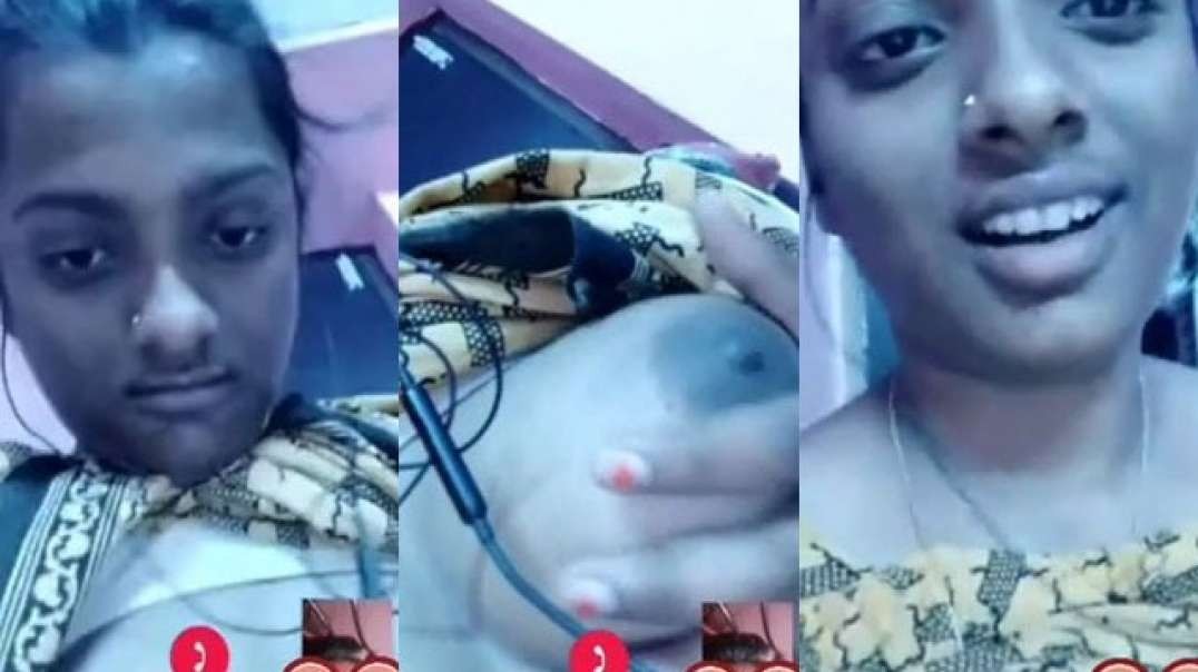 Cute Sexy Tamil Girlfriend Showing Her Boobs On Video Call