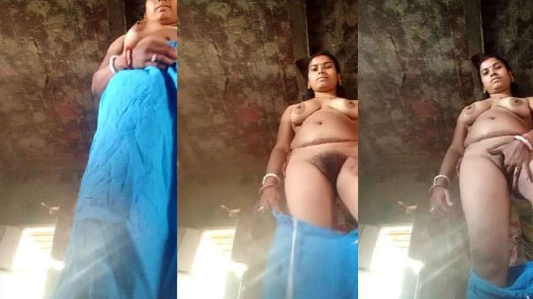 Busty Village Aunty Desi Pussy Selfie Video