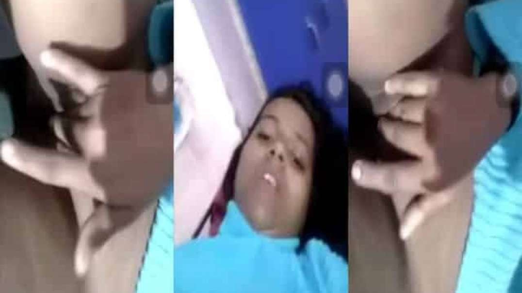 Horny Girl Fingering Pussy Selfie Video