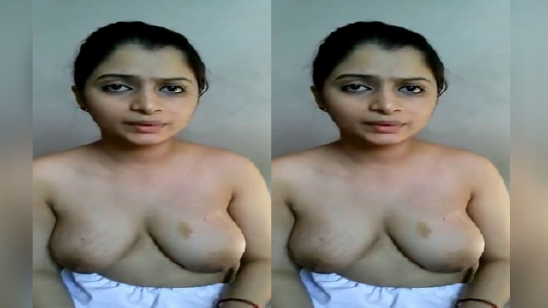 Hot n Sexy Paki Girlfriend Boob Press in White Salwar wid Audio