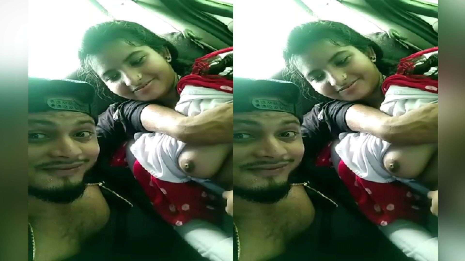 Today Exclusive- Boobs sucking inside car