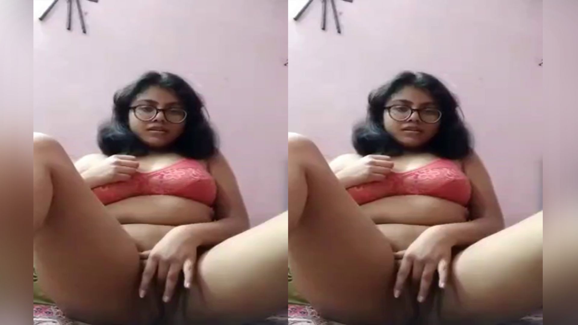 Today Exclusive- Beautiful Cute Bengali Horny Girl Pussy Rubbing And  Fingering 1