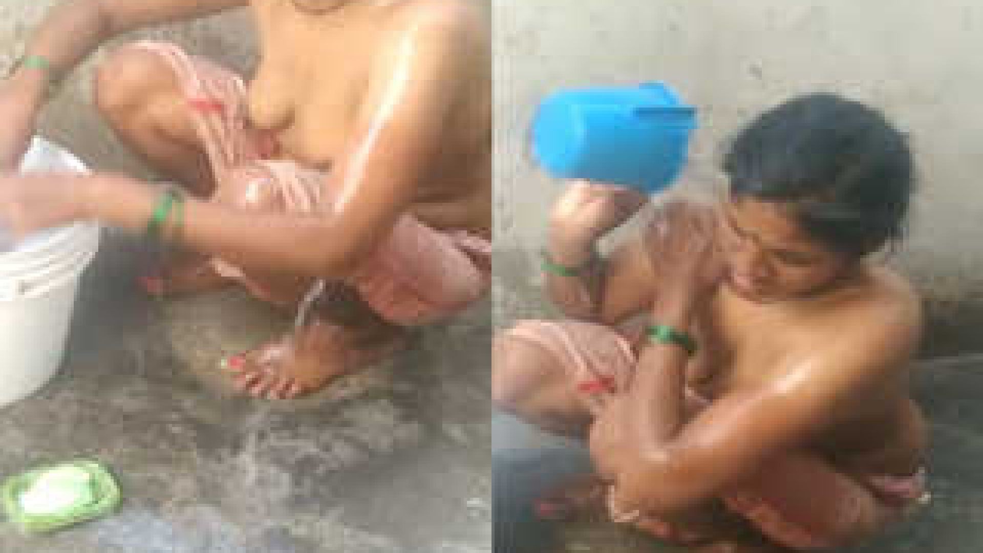 Desi Bhabhi Outdoor Bathing