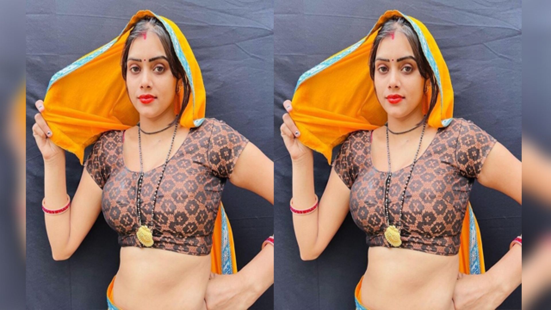 Today Exclusive- Sexy bhabhi showing boobs