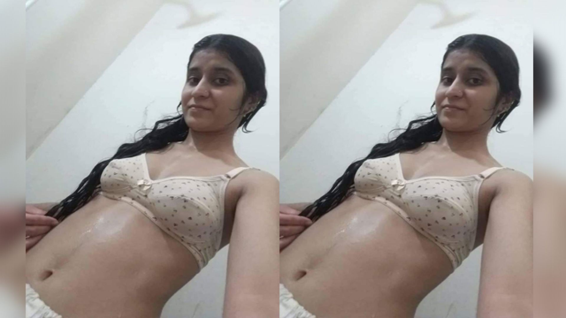 Today Exclusive- Beautiful Skinny Girl Full Nude Bathing Video Part2