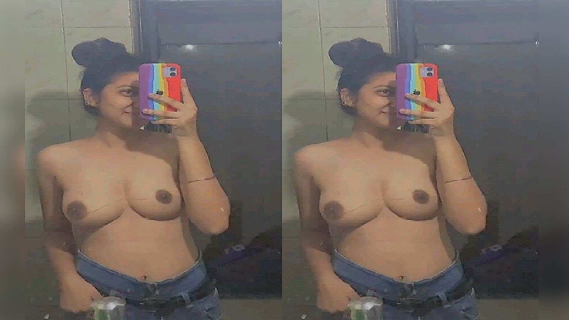 Desi Girl Record Selfie